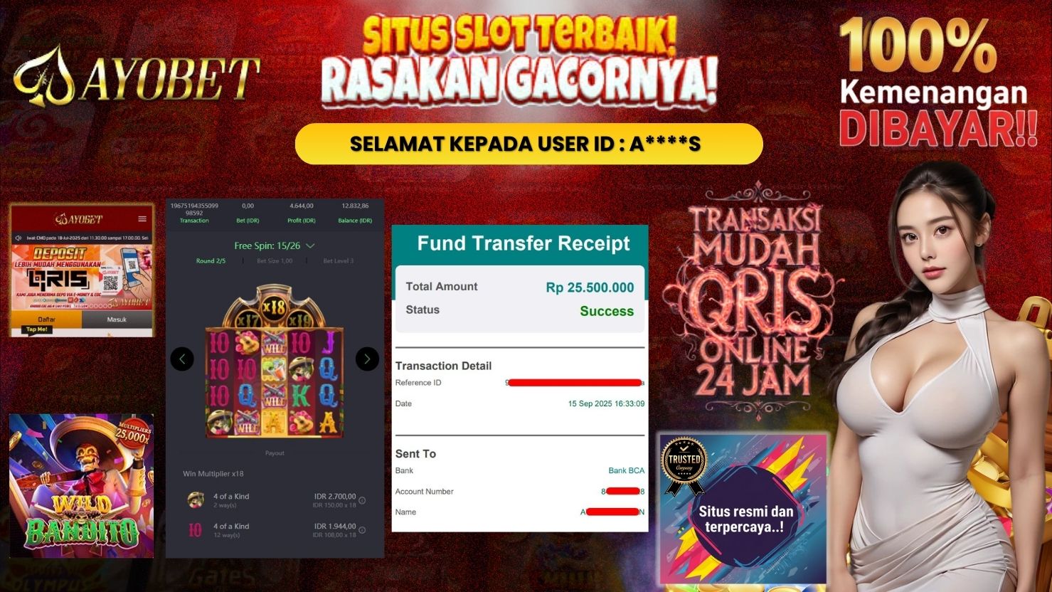 AYOBET JACKPOT SLOT WILD BANDITO